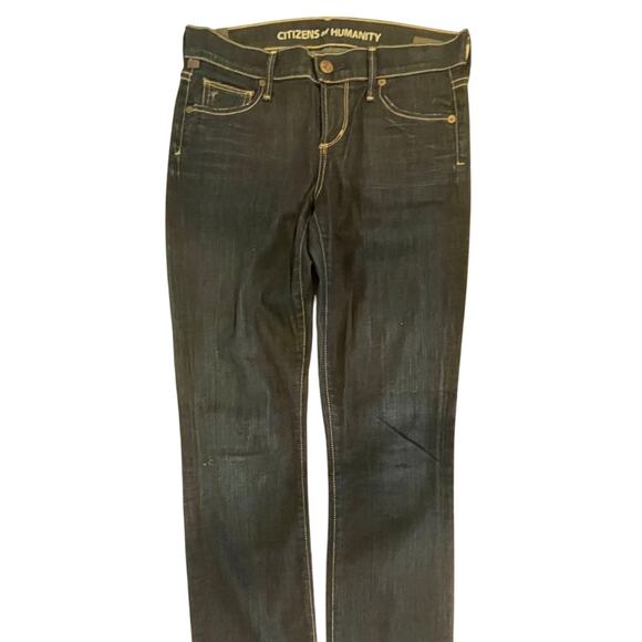 Citizens of Humanity AVA low rise straight leg dark denim Jeans size 26 - Picture 1 of 6